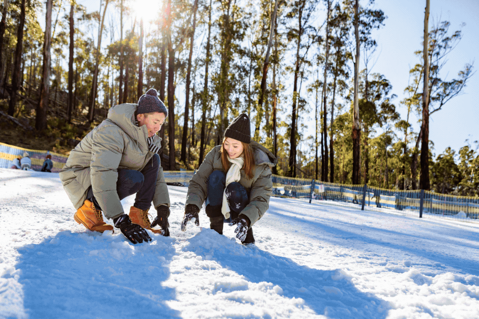 Visit Canberra images Corin Forrest, Warm trees at National Arboretum, and Lake Burley Griffin sunset 