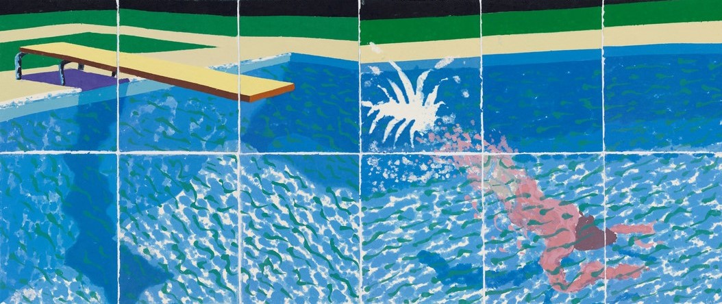 David Hockney, Kenneth Tyler, Tyler Graphics Ltd Bedford Village New York, A diver, paper pool 17, 1978, National Gallery of Australia, Kamberri/Canberra, purchased 1979 © David Hockney